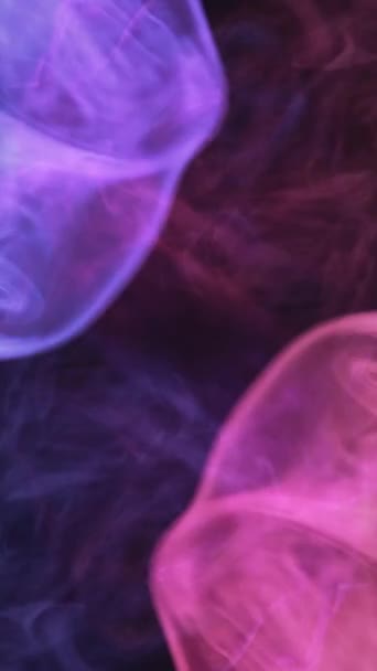 Pionowe Wideo Kolor Dymu Chmura Pary Energia Ezoteryczna Neon Różowy — Wideo stockowe