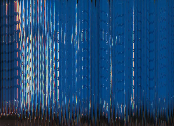 Glitch Texture Sovrapposizione Rumore Digitale Errore Frequenza Blu Arancio Colore — Foto Stock