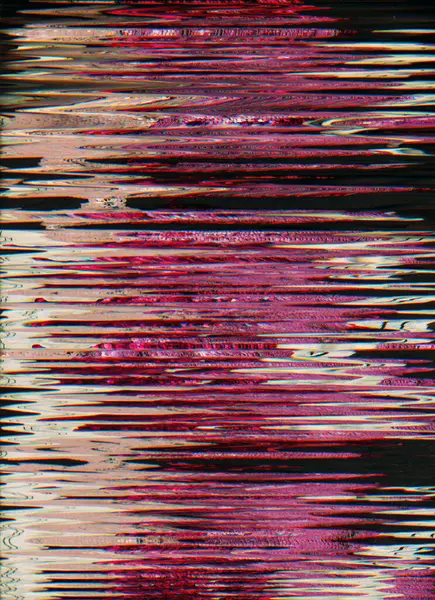 Kleurvervorming Achtergrond Glitch Kunst Statisch Geluid Roze Paarse Fuzzy Pixel — Stockfoto