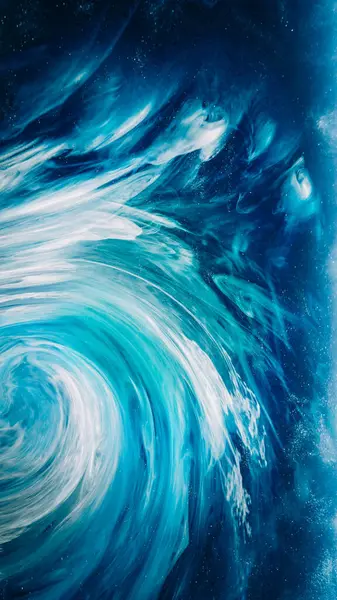 Fundo Fluxo Tinta Oceano Abstrato Aquamarine Verde Branco Azul Líquido — Fotografia de Stock