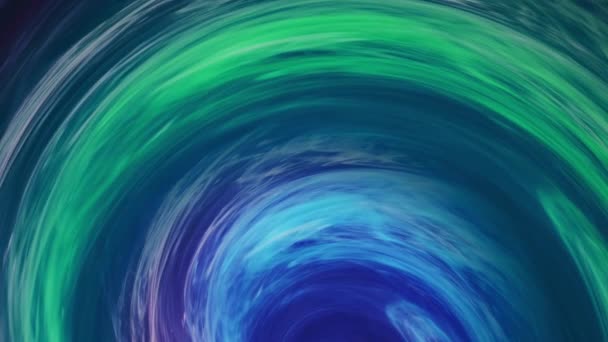 Вертикальное Видео Дымовая Закрутка Фона Портал Времени Синий Зеленый Фиолетовый — стоковое видео