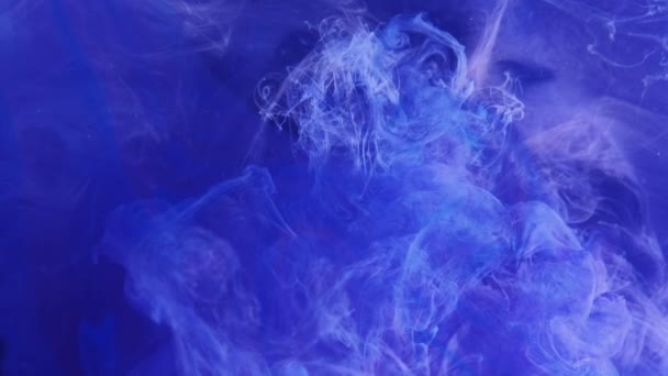 Vidéo Verticale Couleur Fond Fumée Nuage Magique Bleu Paillettes Vapeur — Video