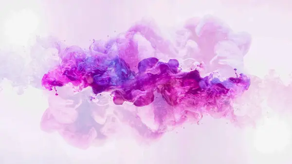 Fondo Humo Colorido Nube Fantasía Neón Rosa Azul Púrpura Tinta — Foto de Stock