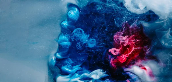 Smoke Cloud Background Ethereal Aura Blue Pink Glitter Ink Hypnotic — Stock Photo, Image