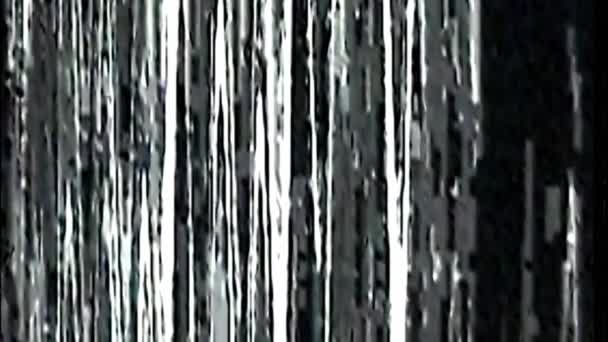 光滑的质感 老电视失真 黑色白色真实静音覆盖黑暗抽象自由空间背景集8 — 图库视频影像