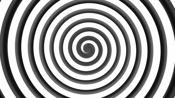 Hypnotic Background Spiral Swirl Monochrome Black Grey White Psychedelic Vortex — Stock Photo, Image