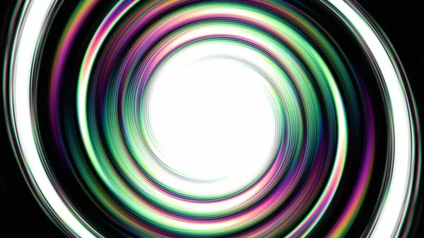 Abstract Background Colorful Spiral Hypnotic Illusion Neon Bright Illumination Vortex — Stock Photo, Image