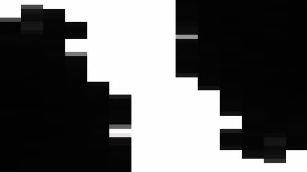 Vídeo Vertical Fundo Abstrato Fluxo Pixels Ruído Digital Simétrico Preto — Vídeo de Stock