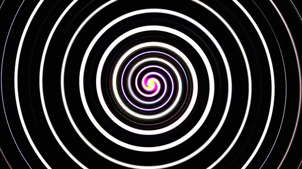Psychedelic Background Hypnotic Swirl White Vortex Spiral Bright Colorful Wave — Stock Photo, Image