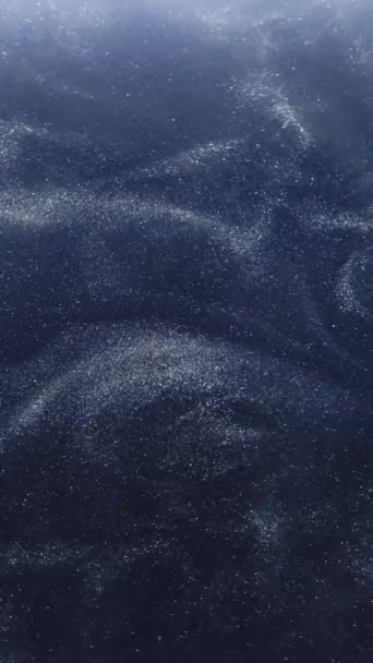 垂直录像 闪现抽象的背景 太空旅行 在黑暗催眠艺术中 白色钢蓝模糊闪耀的漩涡流星雨的幻影效果 — 图库视频影像