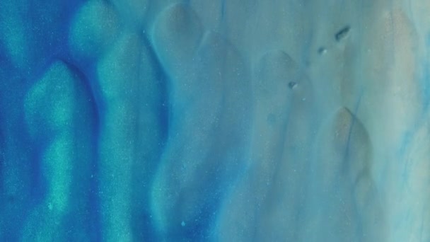 Błyszcząca Mgła Piaszczysta Woda Fala Morska Niebieski Kolor Gradient Błyszczący — Wideo stockowe