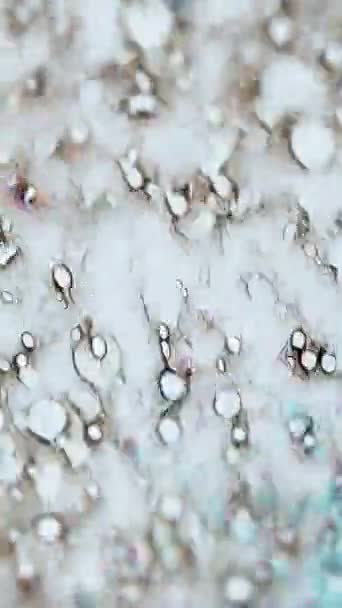Vertical Video Bubbles Texture Drops Flow Fizzy Liquid Blur Brown — Stock Video