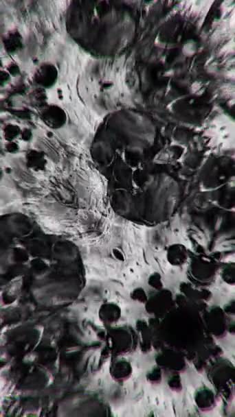 Vídeo Vertical Gota Água Com Tinta Salpicos Terra Efeito Transição — Vídeo de Stock