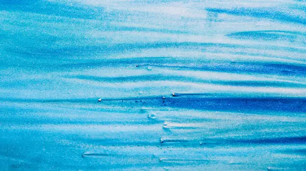Superfície Neve Azul Textura Grãos Água Com Tinta Gradiente Cor — Fotografia de Stock