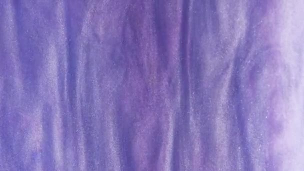 Flux Encre Texture Scintillante Violet Dégradé Couleur Brillant Brume Onde — Video