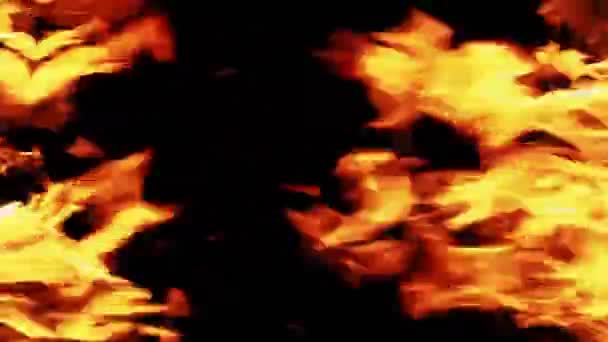 Vertikales Video Hintergrund Des Feuers Flammentextur Helle Gelb Orange Rote — Stockvideo