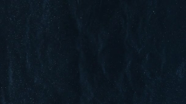 Текстура Пыли Темный Фон Ночное Небо Звездная Пыль Сверкает Блестящие — стоковое видео