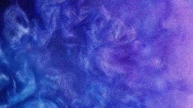 Parlak mürekkep sıçraması. Suyu boya. Mavi pembe, parlak buhar desenli, parlak, desenli, soyut sanat arka planlı..