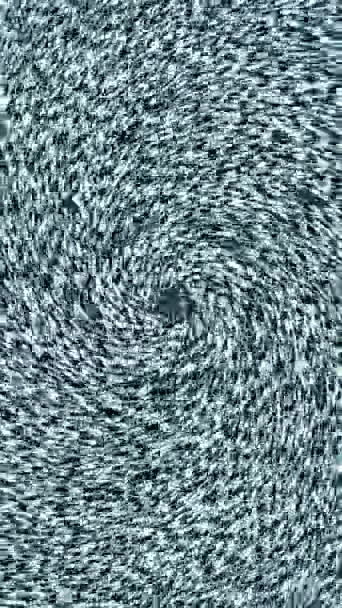 Вертикальне Відео Статичний Шум Вихор Вихровий Рух Ефект Переходу Синій — стокове відео