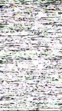 Dikey video. Statik gürültü. Gerçek TV arızası. Sinyal yok. Beyaz soyut kopyalama arkaplanı üzerinde siyah pembe titreşimli tahıl analog çarpıtma nesneleri.