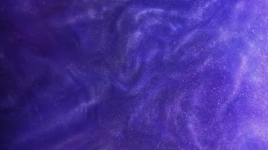 Parlak duman dokusu. Suyu boya. Mor mavi renk, parlak, parlak, yüzen mürekkep akışkan hareket yaratıcı, soyut sanat arka planı..