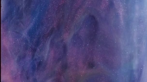 Блискуча Хмара Чорнила Хвиля Води Ігристий Дим Фіолетовий Синій Рожевий Ліцензійні Стокові Відеоролики