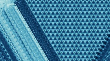 Mozaik desen mavi parlak fütüristik yenilikçi geometrik yapı sanat çizimi soyut arkaplan.