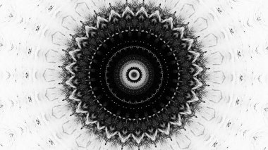 Karmaşık mandala kaleydoskop desenli optik illüzyon sanat illüstrasyonunun soyut arka planını etkiler.