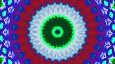 Detaylı tasarım sanatı çizimi ile büyüleyici simetrik desenli karmaşık kaleydoskop sanatı soyut arkaplan.