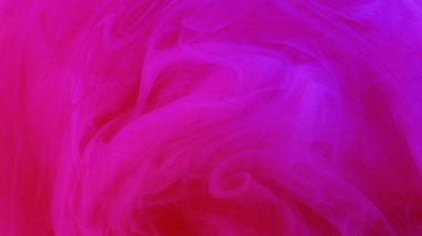 Neon sisi. Boya suyu karışımı. Odaklanmamış floresan pembe renk gradyanı yükselen buhar girdap akışı soyut sanat arka planı.