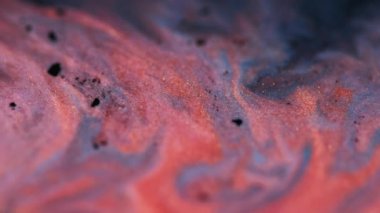 Kabarcık sıvısı dokusu. Parlak sıvı akışı. Bulanık floresan kırmızı renk gradyan parlak parlak hareket kademeli dalga soyut sanat arka planı.