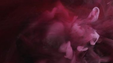 Parıldayan duman. Sisli bulut. Dönen dokunuş. Kanat çırpan peçeler. Kırmızı ve beyaz, soyut arka planda parıldayan modern sanat ciltleri,