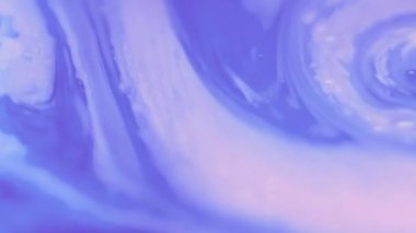 Köpük karışımı. Köpük sıvısı. Odaklanmamış mavi beyaz yağ emülsiyon deseni mürekkep suyu harmanlama girdabı hareketli soyut sanat arkaplanı.