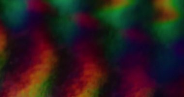 Hologram örtüşüyor. Bulanık retro film. Odaksız sızıntı, çok renkli yeşil ışınlar, gökkuşağı titreşimleri, soyut sanat ışığı arka planında ışık yansıması..