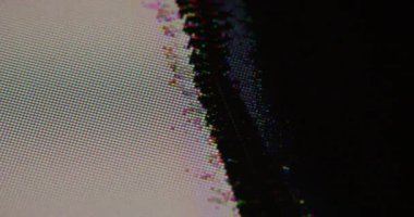 Kırık ekran. Matris arızası. Titrek piksel dağıtılmış ızgara hatası. Gökkuşağı dijital gürültü çatlak ıslak mürekkep sıkıntılı cihaz görüntüleme dokusu.