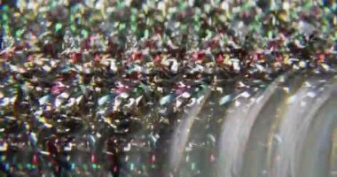 Bulanık soyut akış. Parlak girdap. Çok renkli kırmızı, ışıl ışıl ışıl parçacıklar. Parlak mercek parıltısı. Sanat Bokeh hafif modern zemin açıyor..