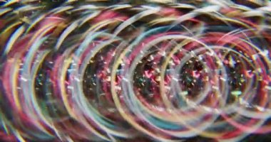 Parıldayan ışık. Bulanık parlayan daire. Çok renkli, ışıl ışıl kırmızı parçacıklar parlak mercek fişeği Bokeh ışığı soyut arkaplanını açıyor.