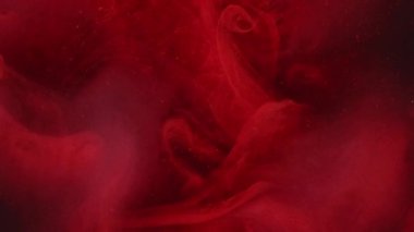 Renk sisi. Suyu boya. Pembe mürekkep kirli duman sihirli sıvı akış parıldayan parçacıklar sanatsal sis boya pigmenti soyut arkaplan.