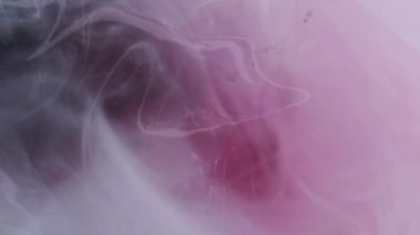 Haze bulutu. Mürekkep suyu karışımı. Odaklanmamış pastel pembe renk buharı yüzen karışım warp hareketi soyut sanat arkaplanı.