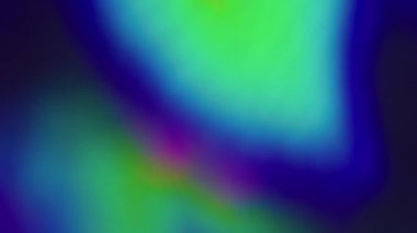 Işık sızıntısı. Bulanık mercek parlaması. Yoğunlaşmamış ağır tahıl tozu yeşil mavi çok renkli titreşimler soyut sanat arka planında ışıldıyor.