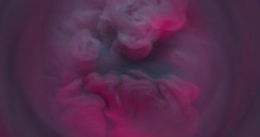 Sis girdabı. Parlayan toz. Pembe gri bulut kaynama dumanı. Mistik yüzey soyut arkaplan karışımı boya su dairesi lensi bulanıklığı.