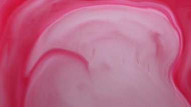 Boya sıçraması. Mermer dokusu. Soyut arkaplana yayılan köpük sıvısı karışımına odaklanmış kırmızı beyaz mürekkep..