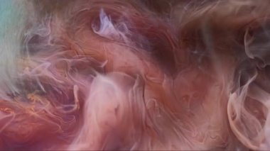 Renkli sis. Haze girdabı. Kahverengi bej rengi su altı dalgası karışım boya dökülmesi boya akışı karışımı. Fantastik yüzey sanatı arka plandan çıkarıldı.