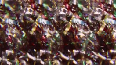 Konfeti dokusu örtüşüyor. Bulanık kutlama ışıltısı. Bokeh ışık soyut arkaplanda daireler çizen renkli kırmızı mavi parçacıklar mercek parlamaları.