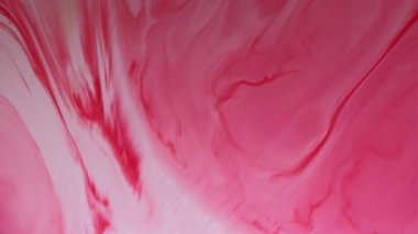 Su altında sıçrama. Akrilik akım. Soyut sanat arka planına yayılan sudaki kırmızı, kırmızı, beyaz renkli mermer akış boyası..