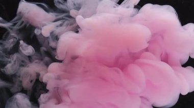 Su altyapısı. Boya rengi. Odaklanmamış pembe bulut dokusu karışımı sıvı ruhani kimyasal sıvı yaratıcı sanatta yüzüyor..