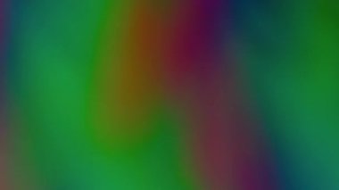 Bulanık ışık dalgaları. Yükselen işaret fişeği. Odaklanamayan sızıntı, çok renkli yeşil ışınlar gökkuşağı titreşimleri, soyut sanat arka planında lens demeti..