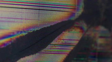 Kırık piksel. Kırık LCD. Grunge şekilsiz ekran efekti ile gürültü arızası bulanık dokusu. Kötü gösteri televizyon ekranı.