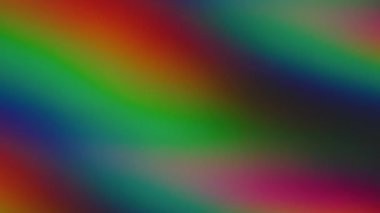 Bulanık soyut ışıltı. Renkli gökkuşağı arkaplanı. Odaksız sızıntı, yeşil ışık çizgileri, titreşimler, ışık yansımaları..