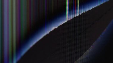 Saptırılmış monitör. Ekran dokusu. Karanlık ölü arızalı görsel görüntü bozulması. Odaklanamayan bölge. Dijital yayın gürültüsü için dekoratif grunge tabakası.